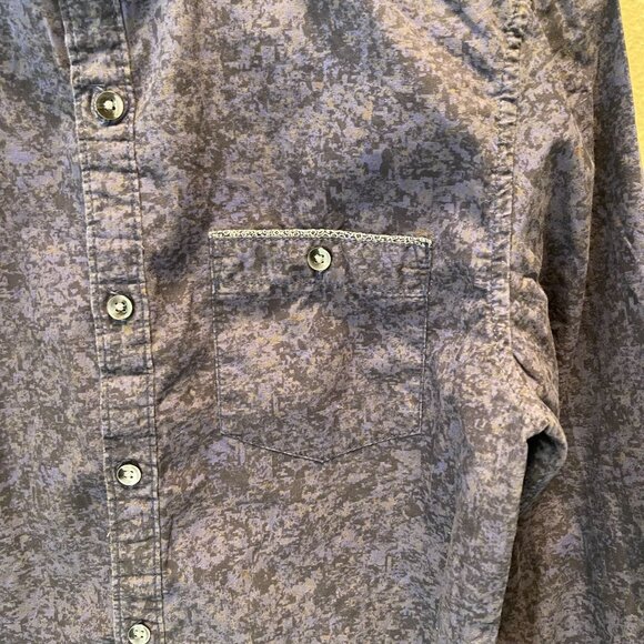 Cactus New York Mens Slim Fit Blue Button-Up Shirt On The Road Travellers S - Picture 15 of 16